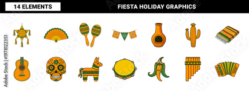 Mexican Fiesta Holiday Celebration Asset Sheet