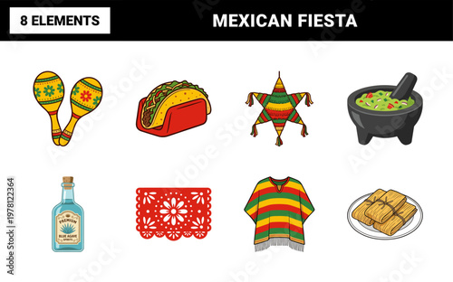 Mexican Fiesta Holiday Graphic Asset Kit
