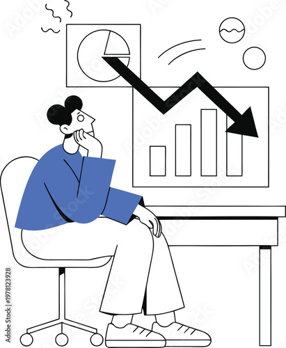 Wrong Strategy Arrow Business Mistake Concept Outline Vector Illustration