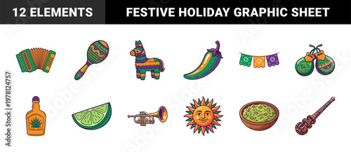 Mexican Fiesta Holiday Celebration Assets