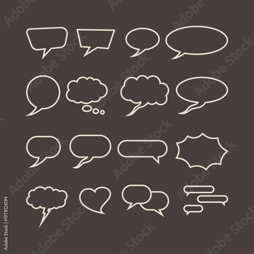 Bubble speech artful useful trendy stylish design vector Illustration stunning colorful background
