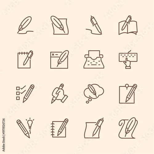 Writing Activity artful trendy stylish design gorgeous vector Illustration colorful background