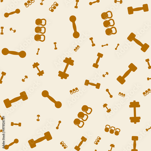 Barbell and Dumbell artful trendy stylish design handsome vector Illustration colorful background