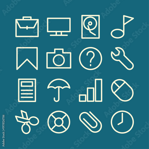 Operating System artful trendy stylish design cute vector Illustration colorful background