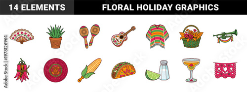 Mexican Fiesta Floral Celebration Elements