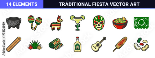 Cinco de Mayo Vector Fiesta Art.