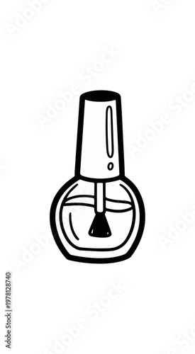 Nail polish bottle illustration black background