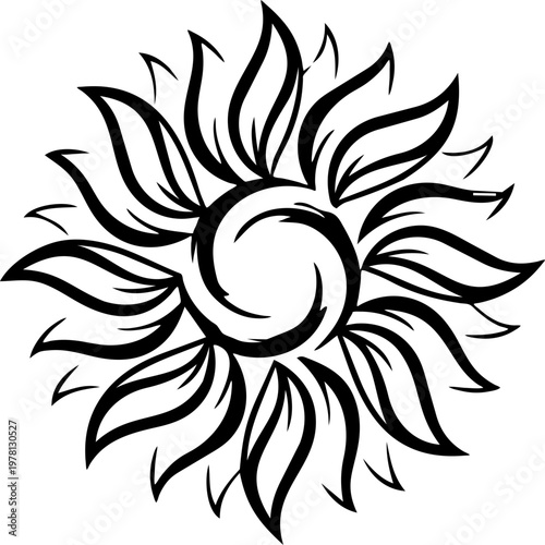 Luxury Sunflower Line Art Minimalist