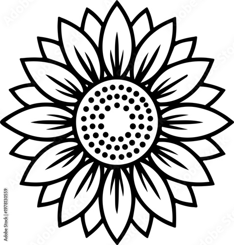 Luxury Sunflower Line Art Minimalist