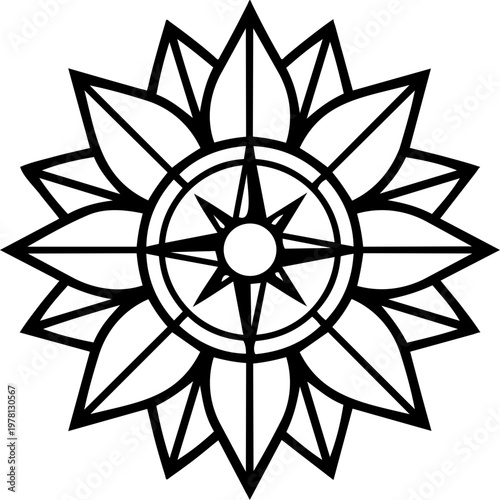 Luxury Sunflower Line Art Minimalist