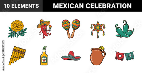 Cinco de Mayo Festive Graphic Set