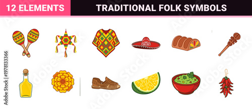 Cinco de Mayo Festive Symbol Asset Sheet