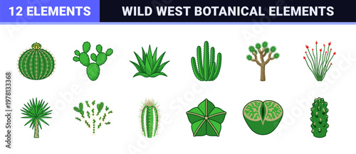 Desert Cactus and Xeric Plant Asset Kit