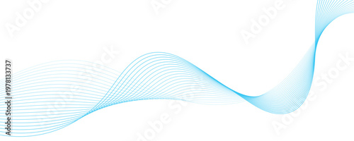 Blue Wave Line Abstract Background