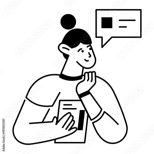 An outline style icon showing business advisor 


