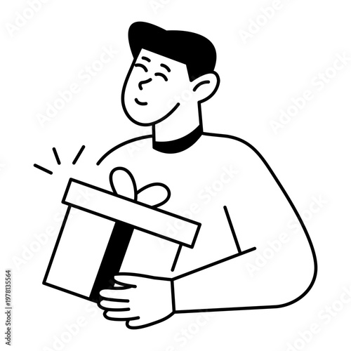 An outline style icon showing reward 
