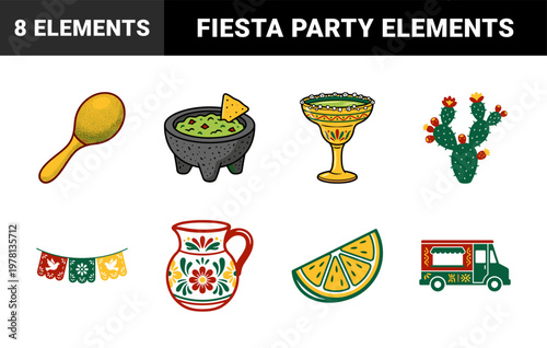 Mexican Celebration Food and Culture Elements