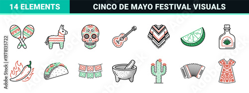 Cinco de Mayo Celebration Vector Asset Kit