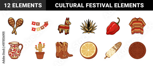 Mexican Fiesta Celebration Asset Sheet