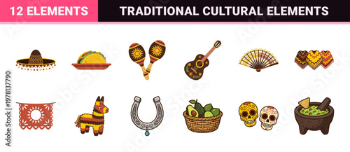 Traditional Mexican Holiday Celebration Graphics