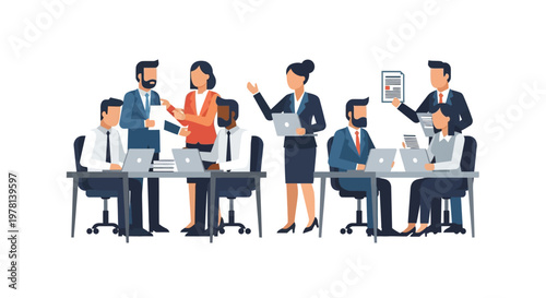 Business People Working Office Meeting.