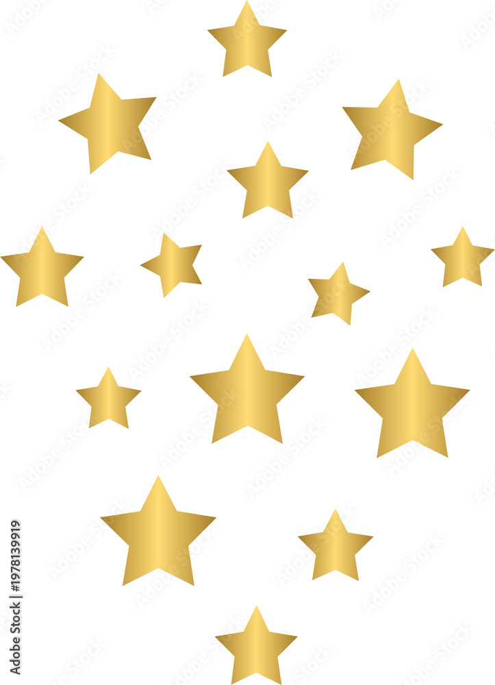 Obraz premium Festive golden falling confetti vector