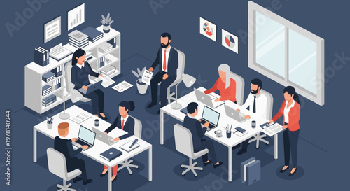 Business people working in office.