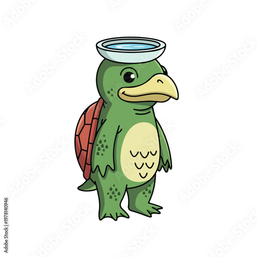 Cute Cartoon Turtle with Beak.