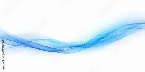 Abstract blue waves with smooth curves and light motion create a futuristic vector wallpaper featuring flowing lines and a swirl texture on a soft backdrop