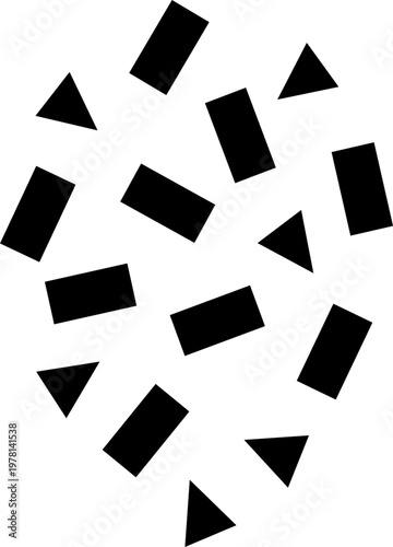 Festive falling confetti vector