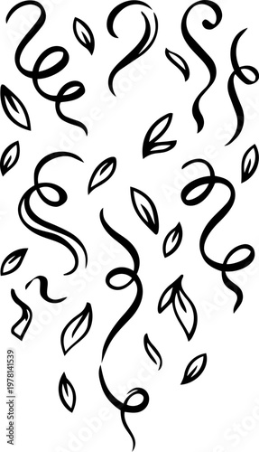 Festive falling confetti vector