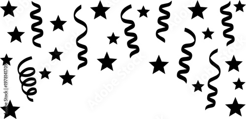 Festive falling confetti vector