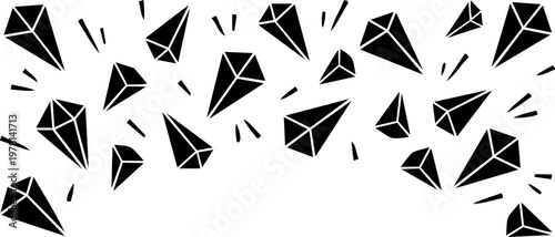 Festive falling confetti vector