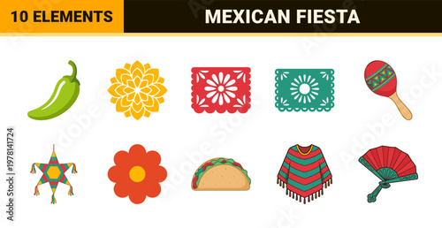 Cinco de Mayo Festive Celebration Graphic Set