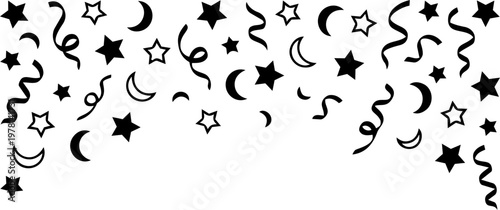 Festive falling confetti vector