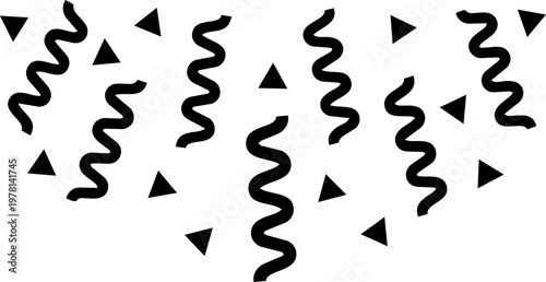 Festive falling confetti vector