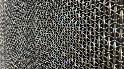 Bilde på lerret Landscape Photo Perspective View From Right Side of Abstract Architectural Alumi