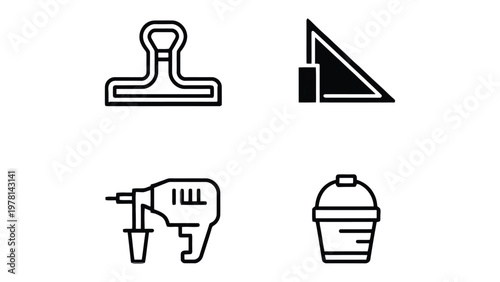 Essential Tools: A clean, minimalist composition showcasing a selection of vital instruments for various projects, emphasizing functionality and design.