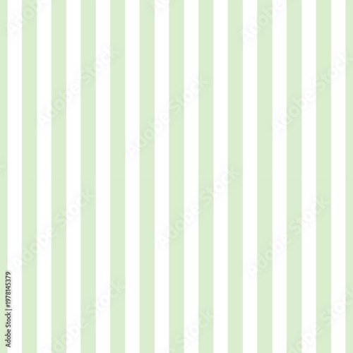 Slika na platnu Seamless Vertical Stripes Pattern in Pastel Green and White, Minimalist Geometri