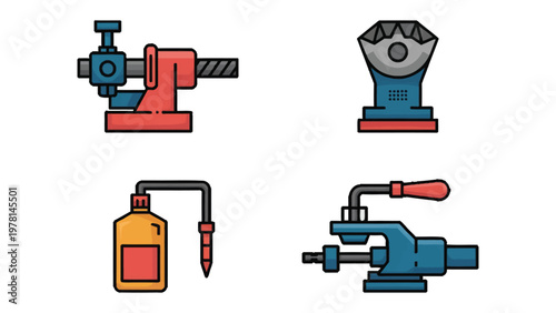 Industry Tools Collection: A comprehensive collection of industrial tools, showcasing their functionality and design.