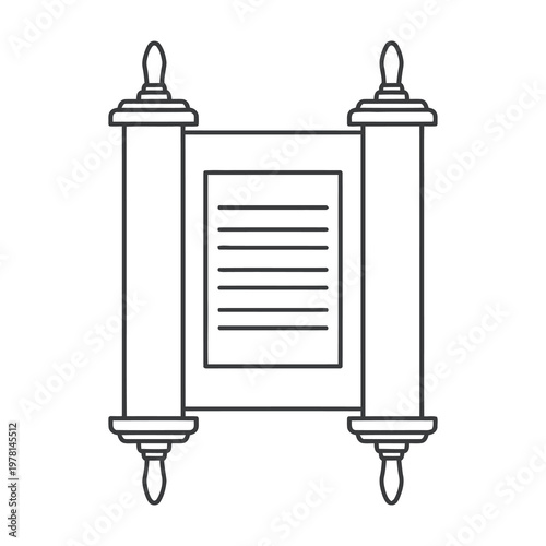 Torah scroll Jewish religious object symbol icon