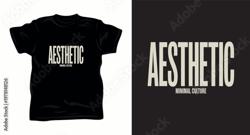Aesthetic minimal culture typography graphic design for t shirt.