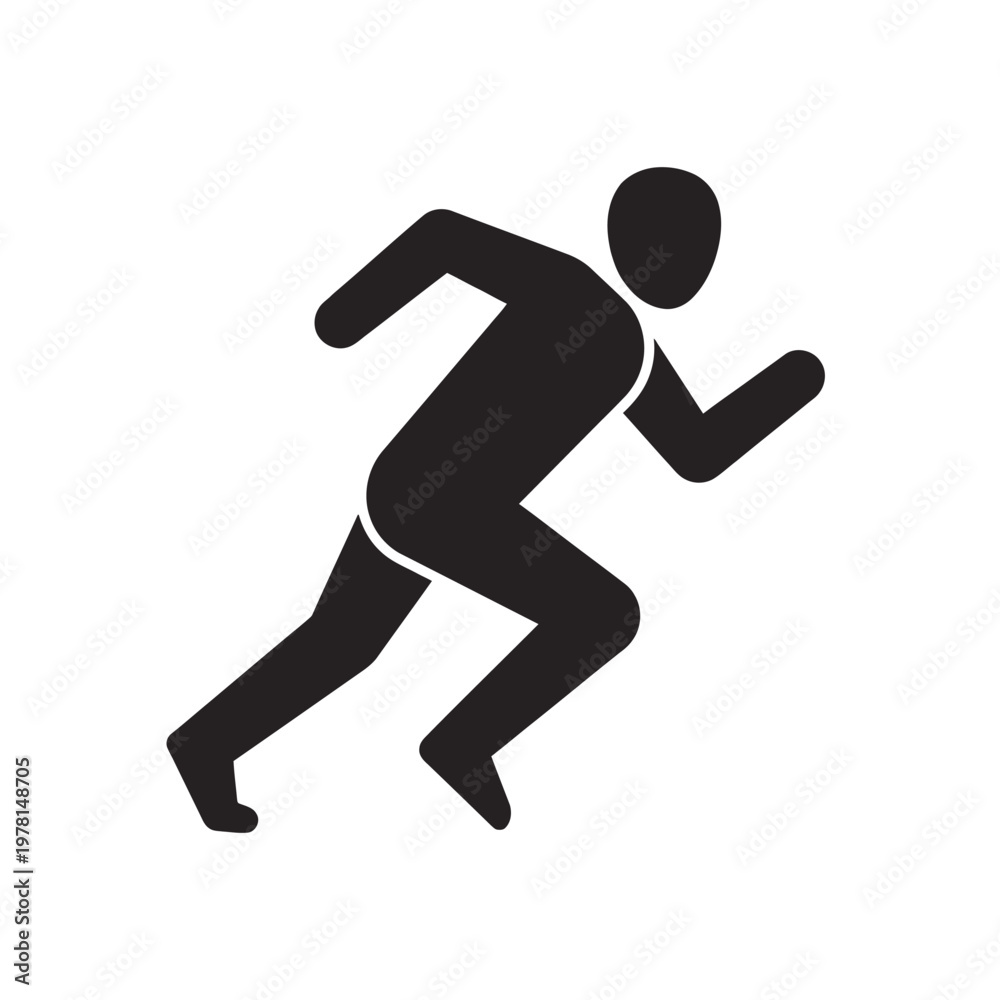 Fototapeta premium Active Running Person Silhouette