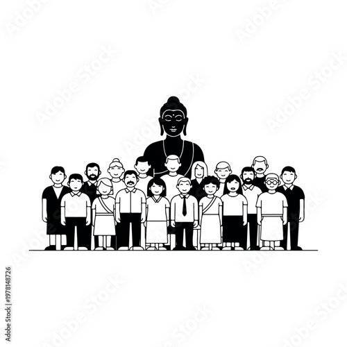 black and white school group portrait with star wars stormtrooper