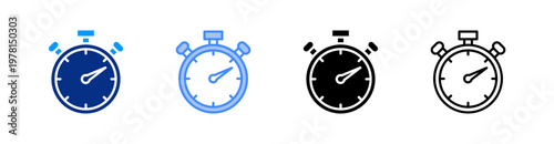 Time Multiple Style Icon Set Vector 