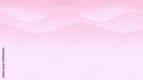 Soft pink gradient background with wavy white lines