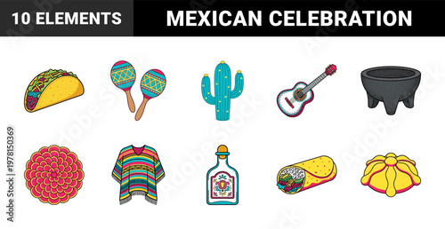 Mexican Fiesta Celebration Graphic Assets