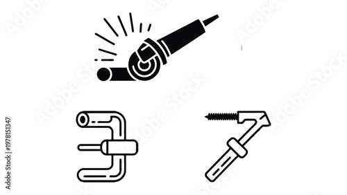 Craft Tools Illustrations: Capturing the essence of craftsmanship, this illustration showcases essential craft tools, emphasizing precision and skill in creating and constructing.