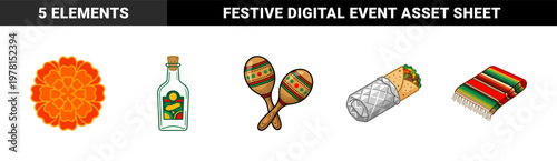 Mexican Fiesta Celebration Vector Assets