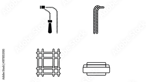 Tools in Monochromatic: A collection of essential tools laid out in a monochromatic scheme, perfectly illustrating the essence of construction or repair activities.